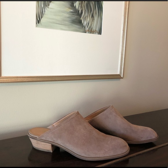 Franco Sarto Shoes - Franco Sarto taupe suede mules size 8.5M
